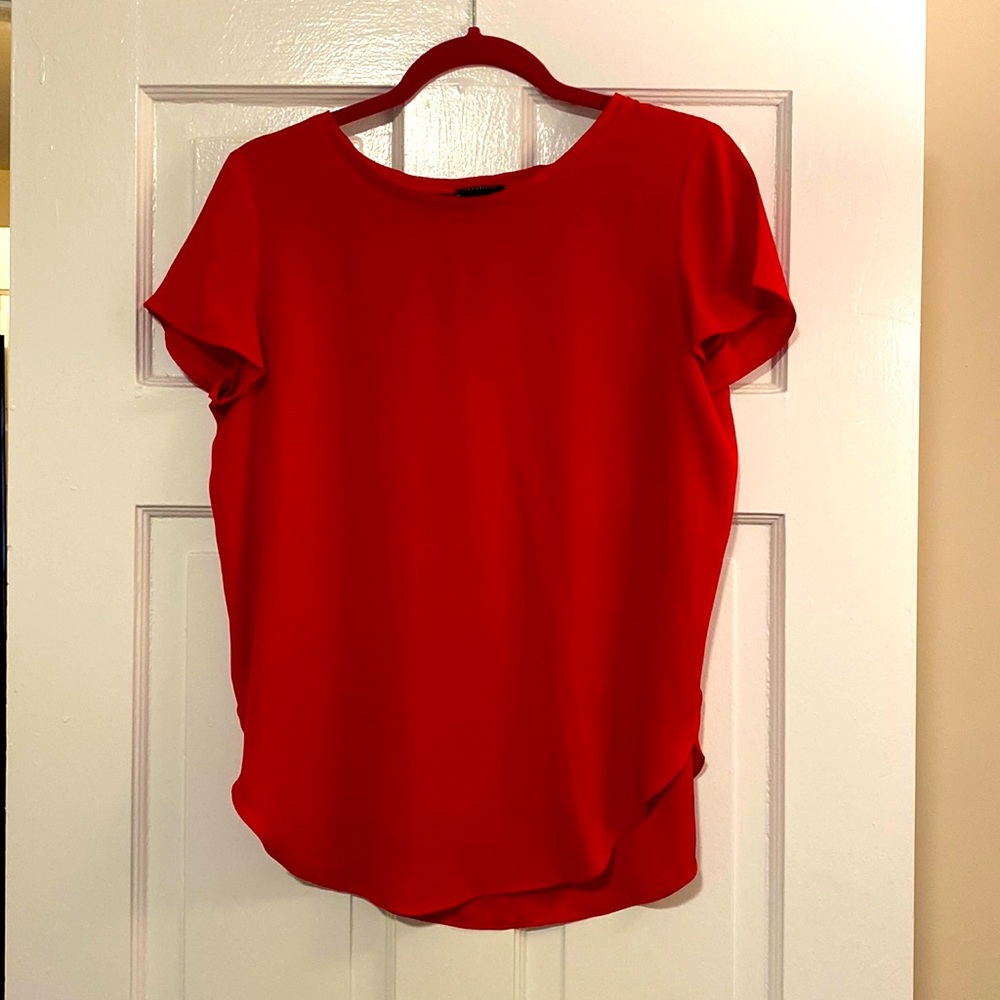 Red Ann Taylor Top Size Small